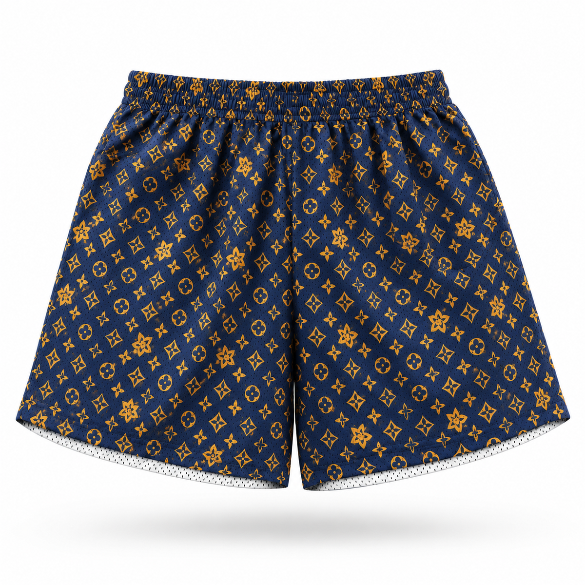 Flowers & Stars - Navy/Gold