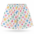 WonderBoy Blurred Flowers & Stars Mesh Short