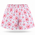 WonderBoy Pink Flowers & Stars Mesh Short - White
